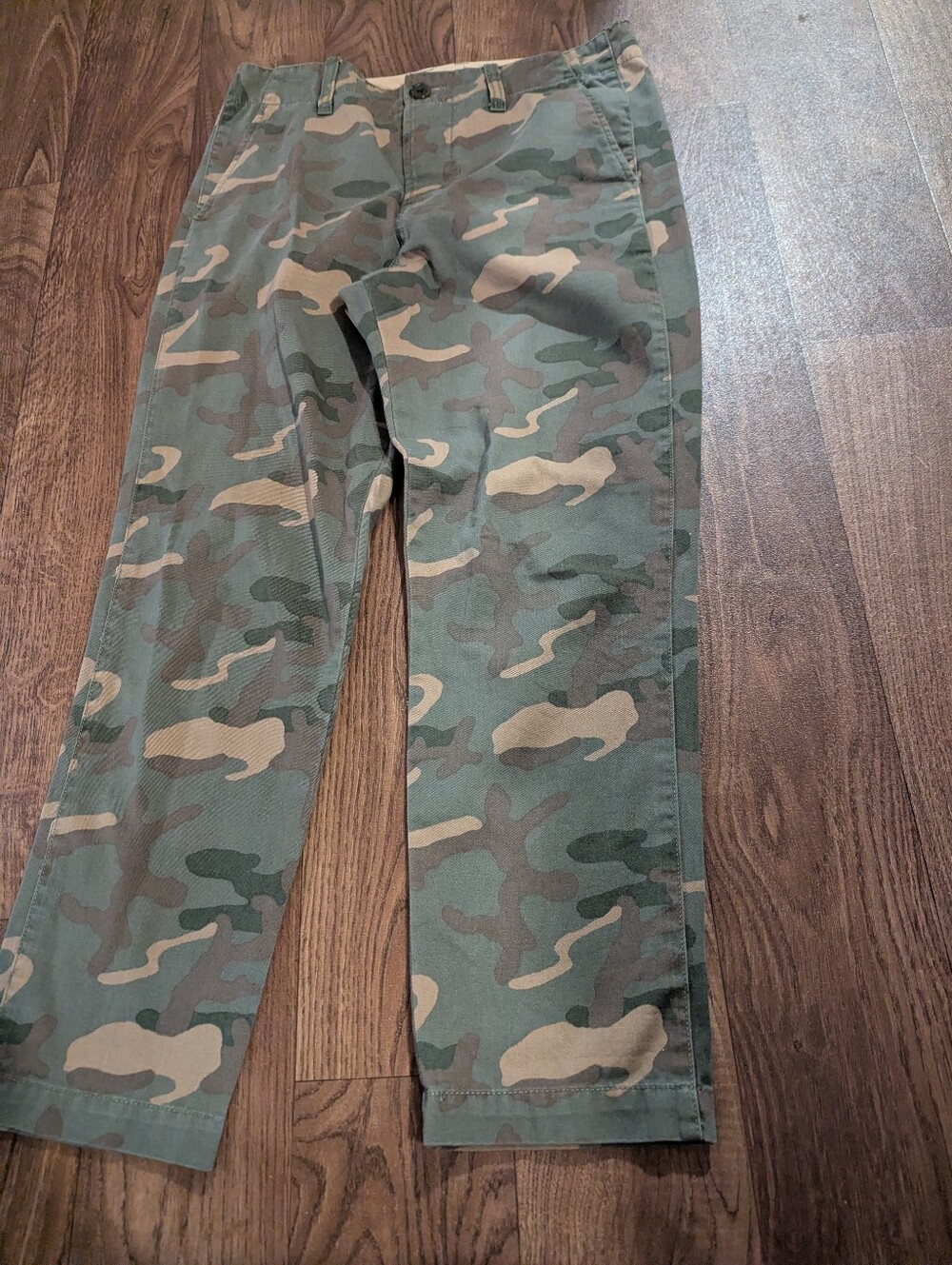 Madewell Pants Women's Size 25 Camo Straight Leg Mid Rise Button Fly